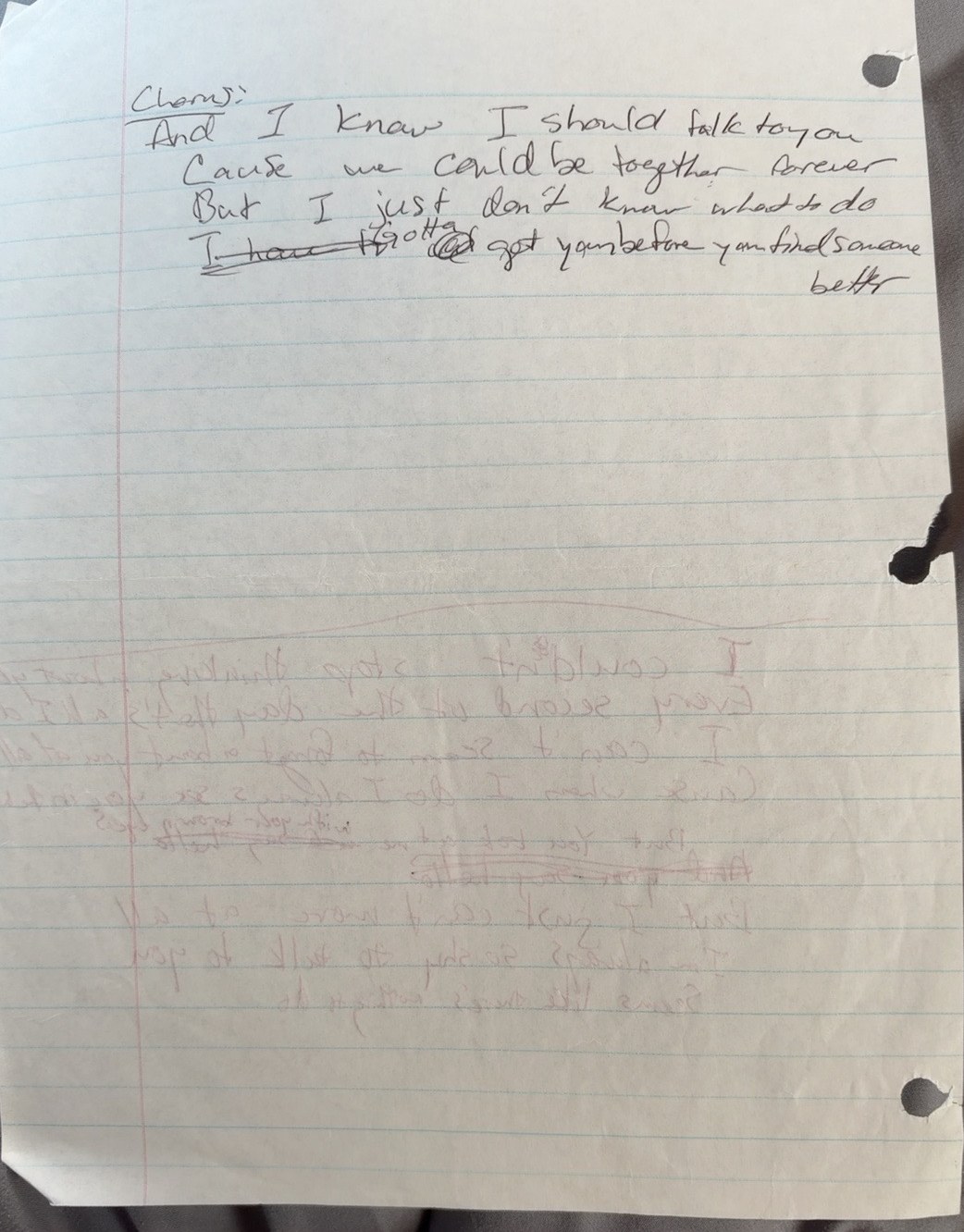 Riddle Me This, Riddle Me That — original handwritten lyrics, page 2 of 2