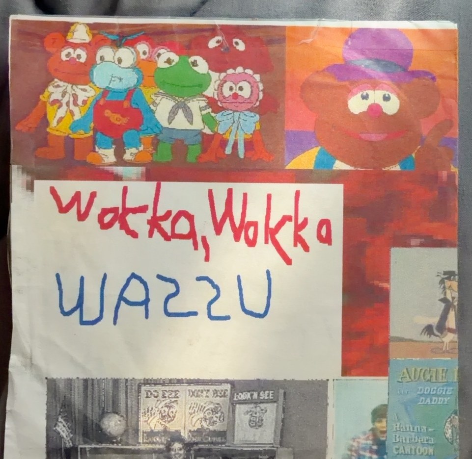 First burned Wokka Wokka demo CD — handmade sleeve by Peter, front